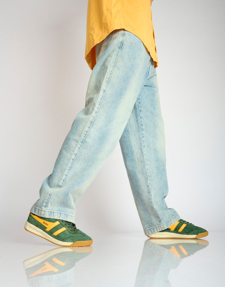 נעלי גברים - Gola - סניקרס זמש TORNADO 88 - ירוק   צהוב1