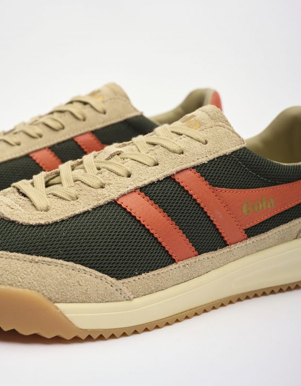 נעלי גברים - Gola - סניקרס בד וזמש TORNADO 88 - ירוק   חום