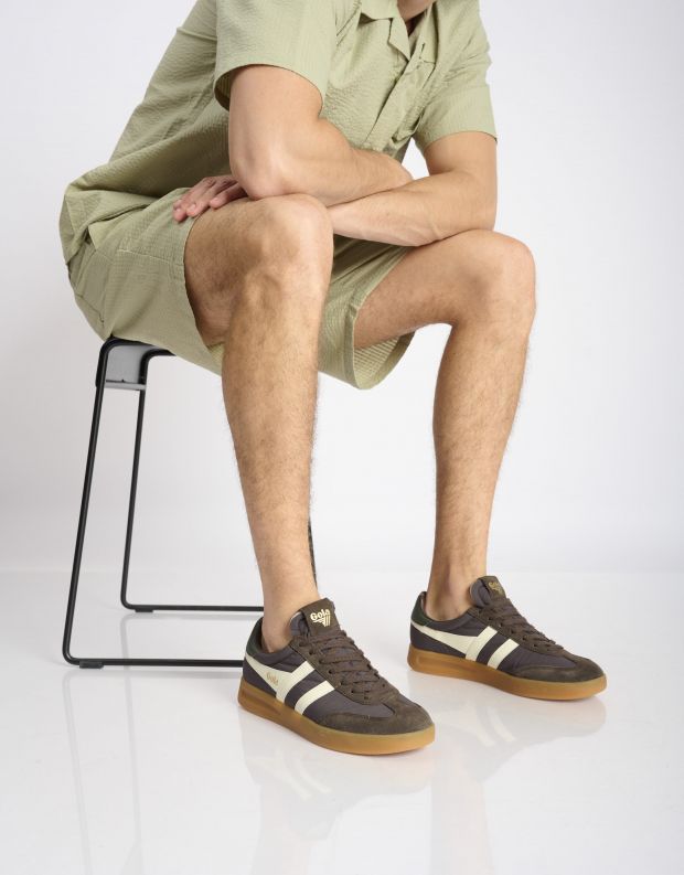 נעלי גברים - Gola - סניקרס CYCLONE NYLON - חום