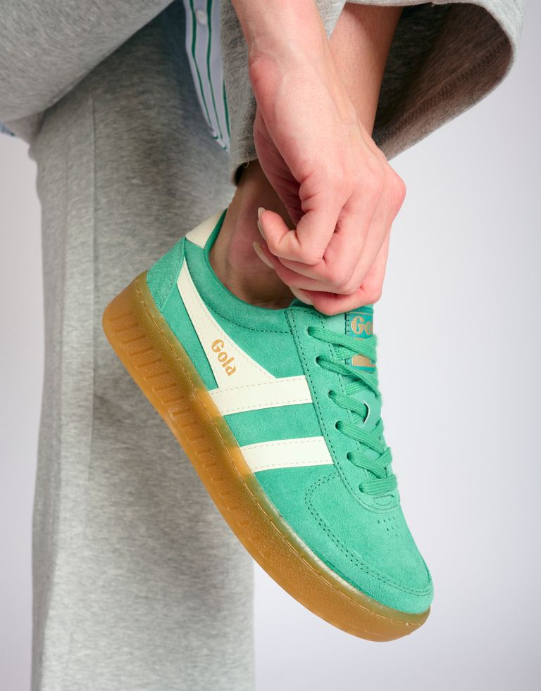 נעלי נשים - Gola - סניקרס זמש GRANDSLAM - ירוק1