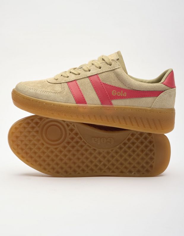 נעלי נשים - Gola - סניקרס זמש GRANDSLAM - בז'   אדום