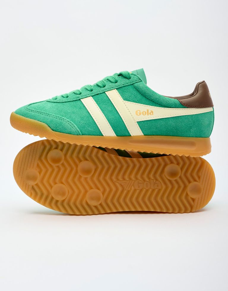 נעלי נשים - Gola - סניקרס זמש TORPEDO - ירוק1