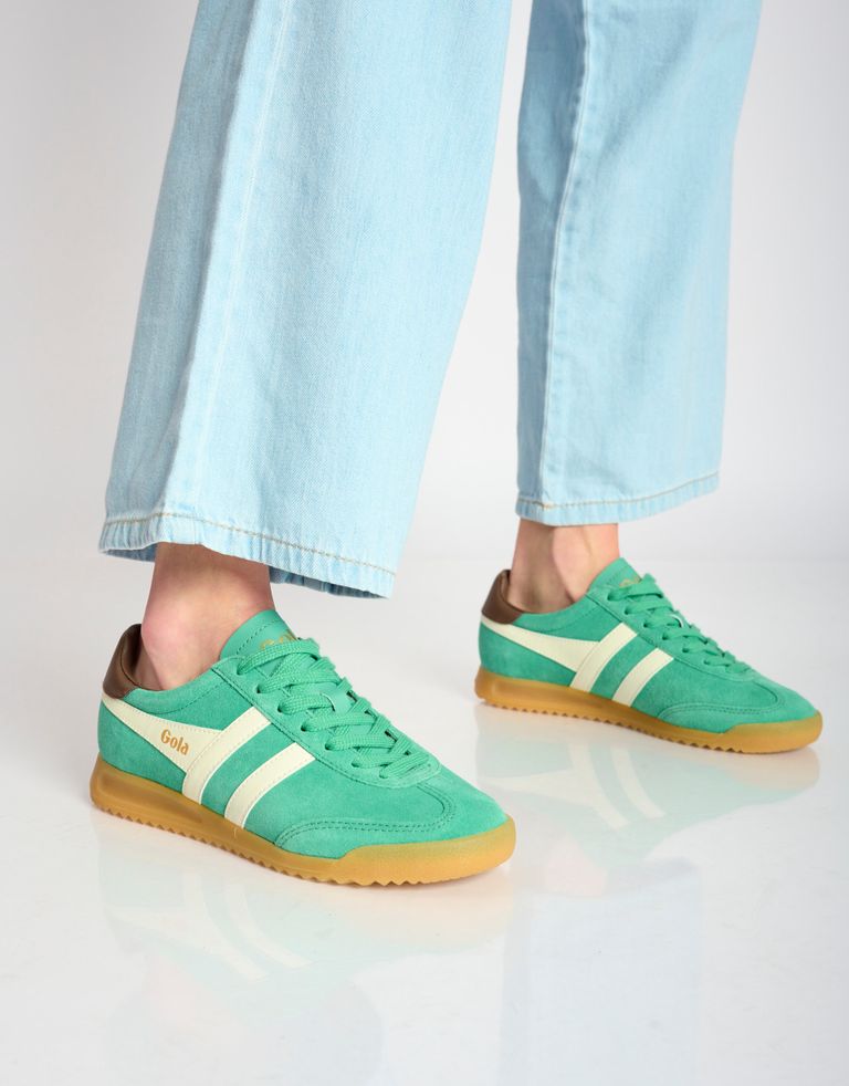 נעלי נשים - Gola - סניקרס זמש TORPEDO - ירוק3