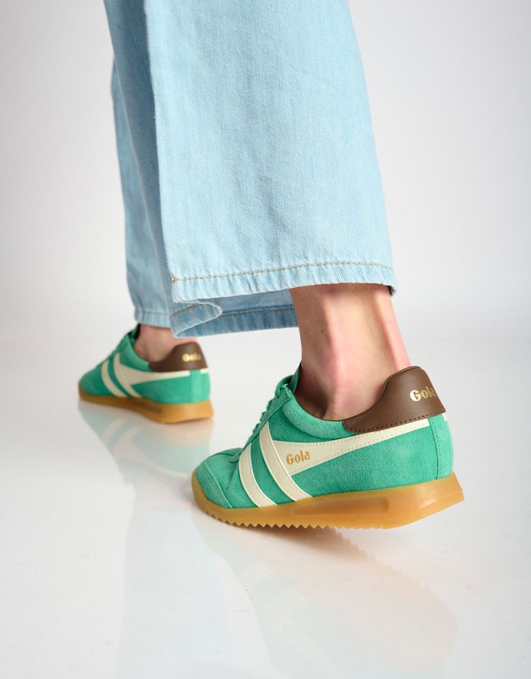 נעלי נשים - Gola - סניקרס זמש TORPEDO - ירוק4