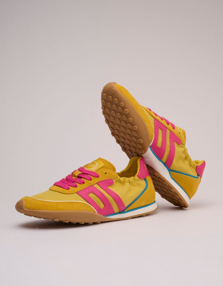 נעלי נשים - BACK 70 - סניקרס בד וזמש PARIS - צהוב3