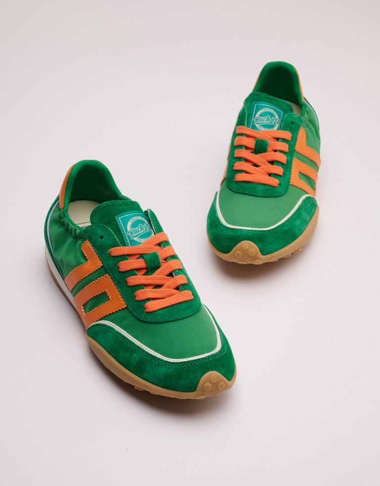 נעלי נשים - BACK 70 - סניקרס בד וזמש PARIS - ירוק4