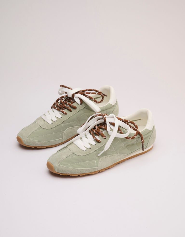 נעלי נשים - 3P - סניקרס ניילון וזמש BLAST - חאקי2