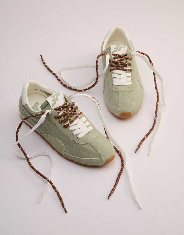 נעלי נשים - 3P - סניקרס ניילון וזמש BLAST - חאקי3