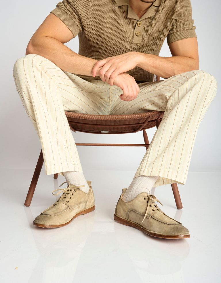 נעלי גברים - ELIA MAURIZI - נעלי מוקסין DANTE - בז'1