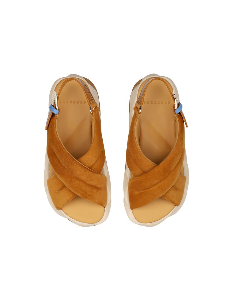 נעלי נשים - 4CCCCEES - סנדלי זמש MELLOW MOA - קאמל3
