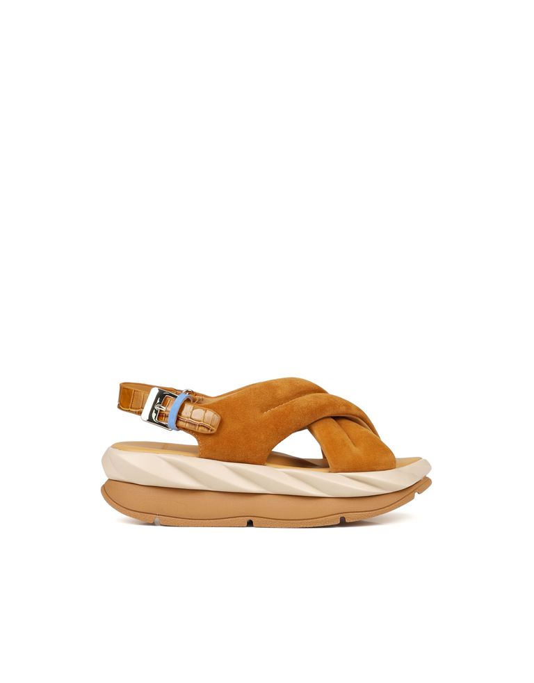 נעלי נשים - 4CCCCEES - סנדלי זמש MELLOW MOA - קאמל1