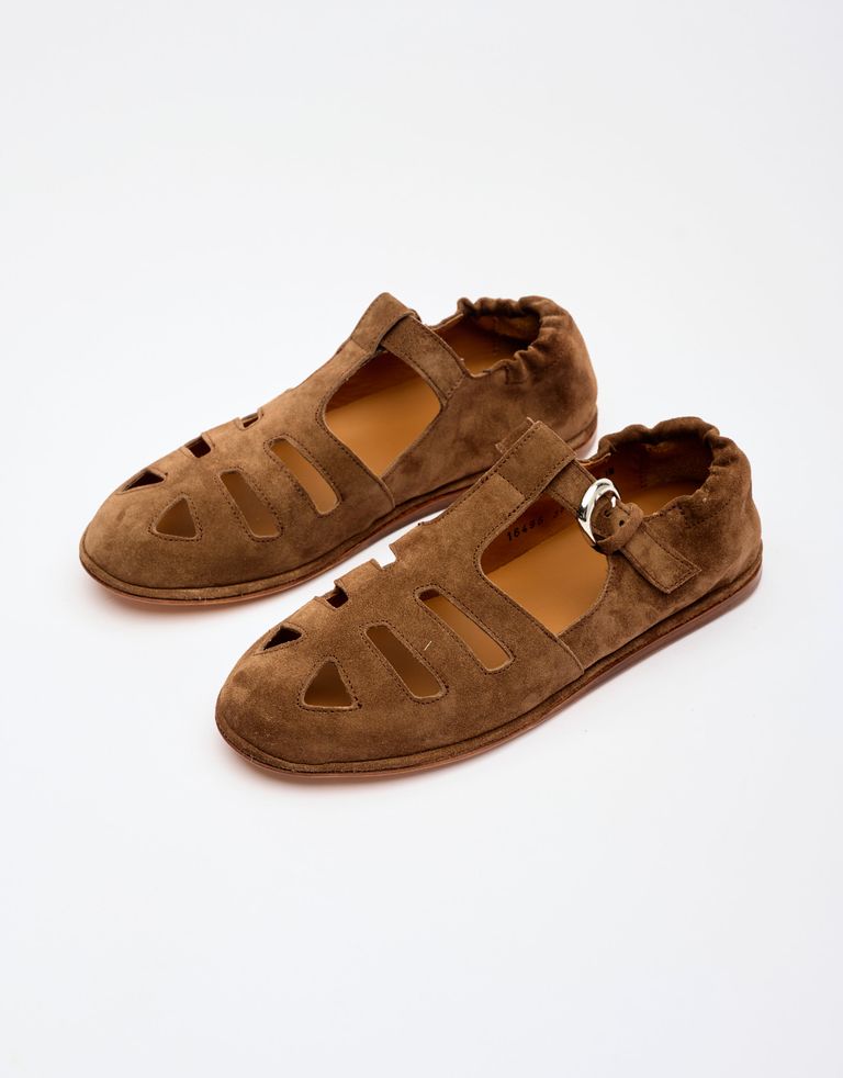 נעלי נשים - ELIA MAURIZI - נעליי בובה DORIS - חום1