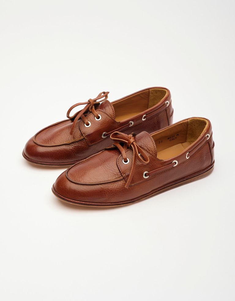 נעלי נשים - ELIA MAURIZI - נעלי מוקסין POLLY - חום2