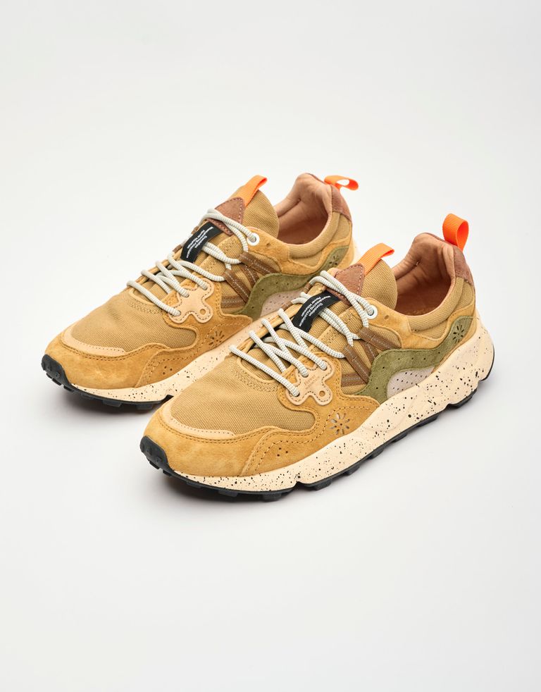 נעלי גברים - Flower Mountain - סניקרס קנבס YAMANO - חאקי2