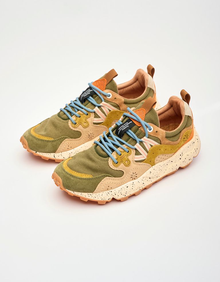 נעלי גברים - Flower Mountain - סניקרס קנבס YAMANO - ירוק1