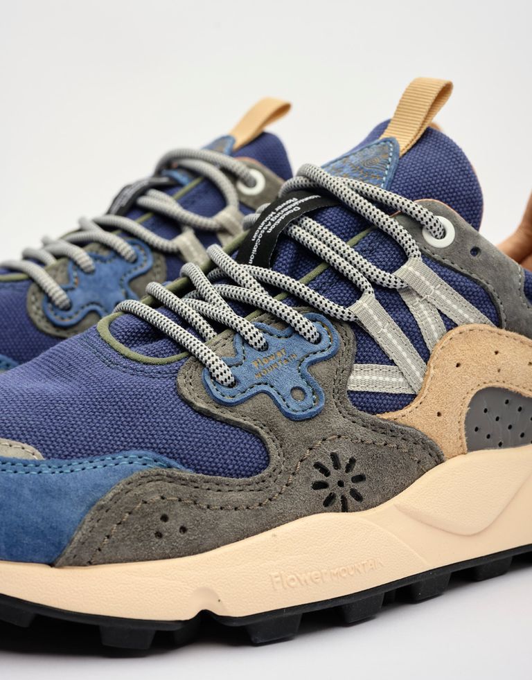 נעלי גברים - Flower Mountain - סניקרס קנבס YAMANO - כחול2