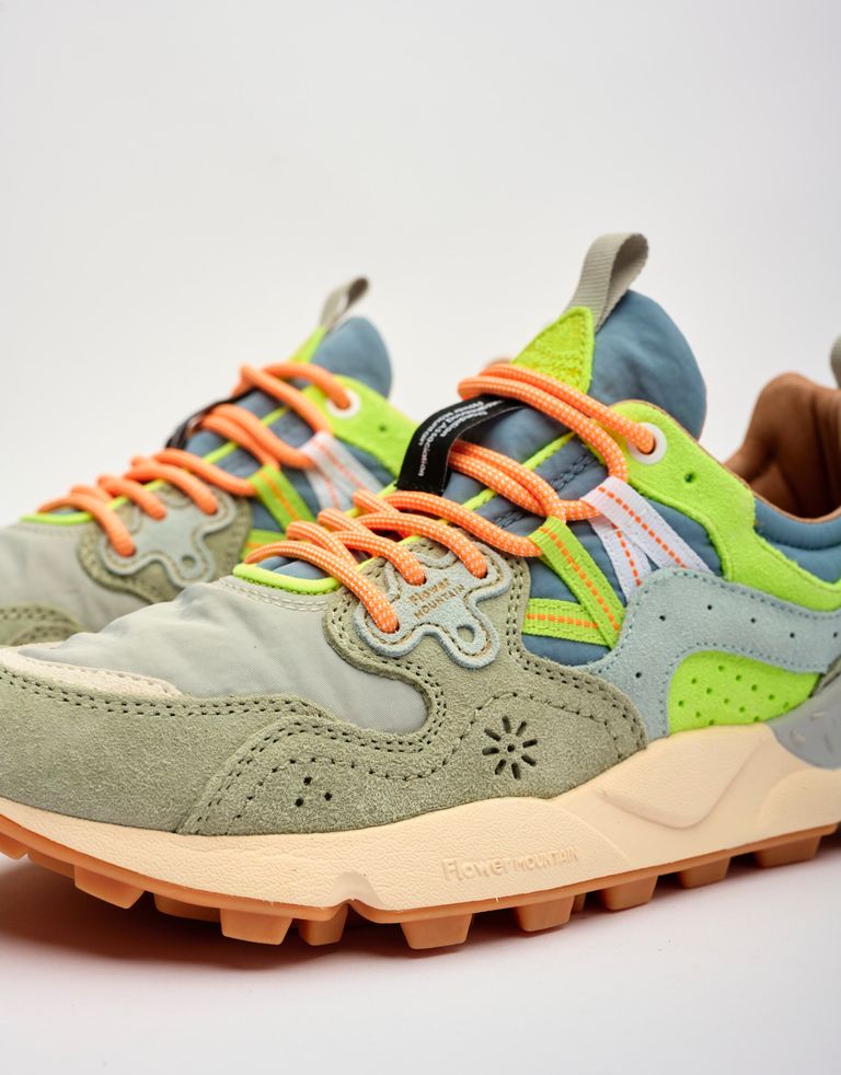 נעלי גברים - Flower Mountain - סניקרס צבעוניות YAMANO - אפור   ירוק2
