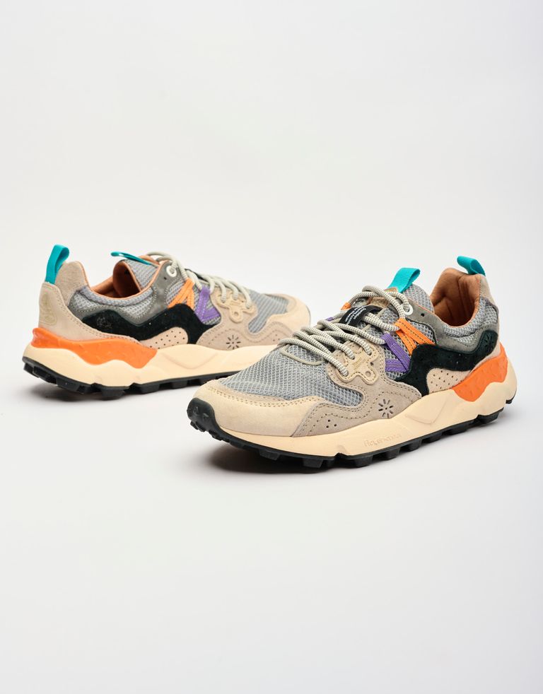 נעלי גברים - Flower Mountain - סניקרס YAMANO רשת - אפור4