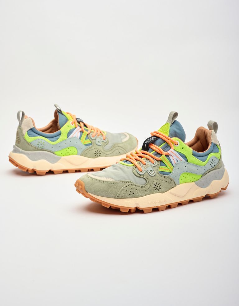 נעלי גברים - Flower Mountain - סניקרס צבעוניות YAMANO - אפור   ירוק4