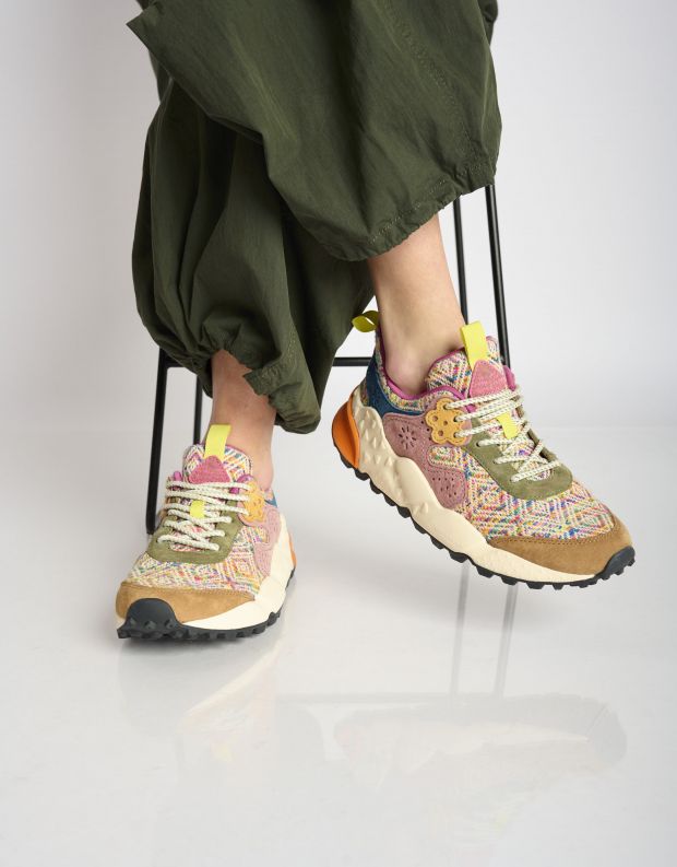 נעלי נשים - Flower Mountain - סניקרס KOTETSU מעויינים - ורוד עתיק