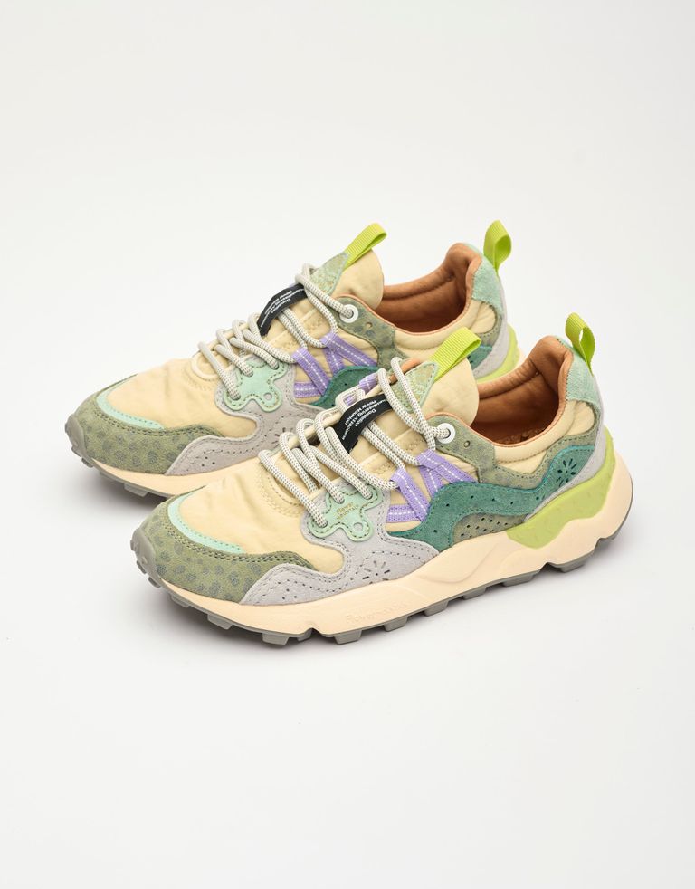 נעלי נשים - Flower Mountain - סניקרס מנומרות YAMANO - ירוק1