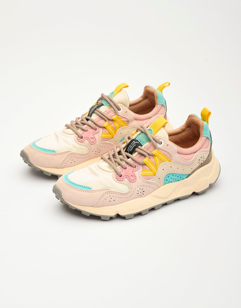 נעלי נשים - Flower Mountain - סניקרס YAMANO 3 - ורוד   אפור3