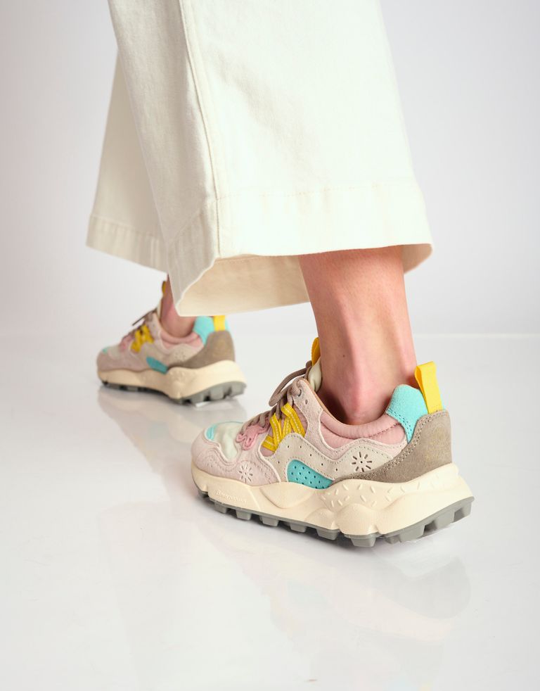 נעלי נשים - Flower Mountain - סניקרס YAMANO 3 - ורוד   אפור4