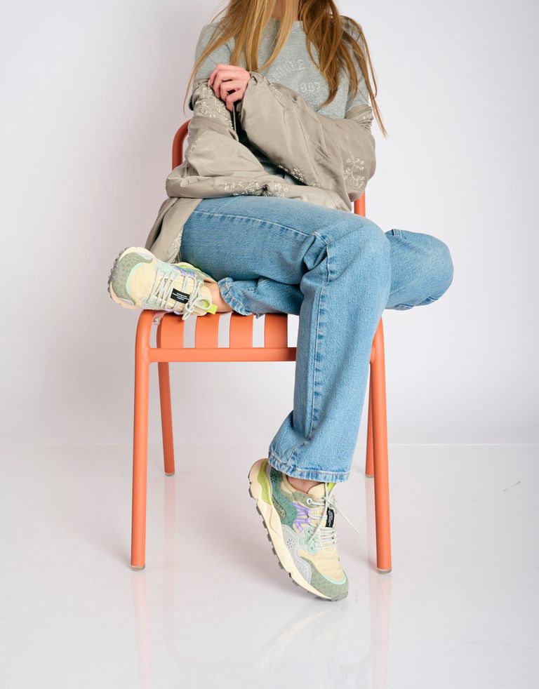 נעלי נשים - Flower Mountain - סניקרס מנומרות YAMANO - ירוק2