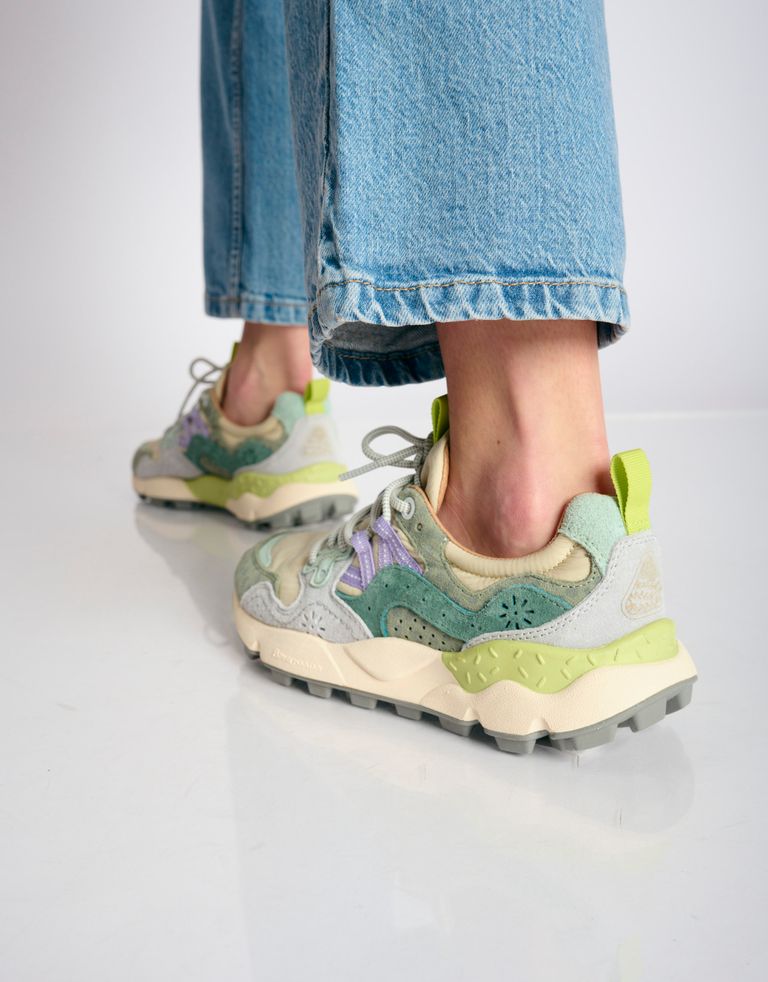נעלי נשים - Flower Mountain - סניקרס מנומרות YAMANO - ירוק4