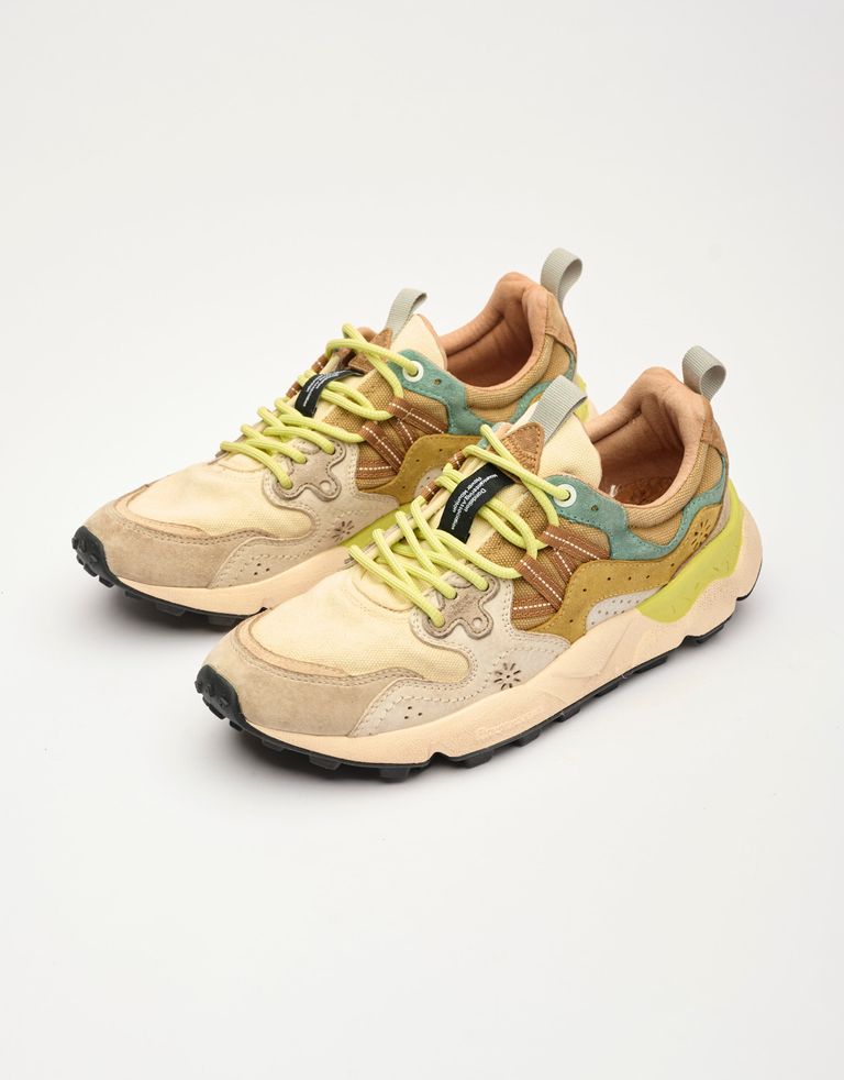 נעלי נשים - Flower Mountain - סניקרס קנבס YAMANO - חאקי1