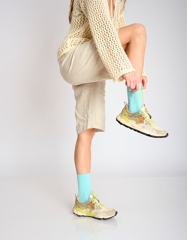 נעלי נשים - Flower Mountain - סניקרס קנבס YAMANO - חאקי2