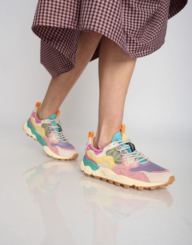 נעלי נשים - Flower Mountain - סניקס YAMANO רשת - סגול   ורוד