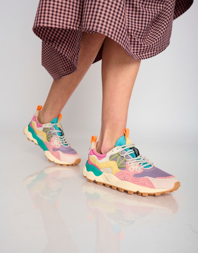 נעלי נשים - Flower Mountain - סניקס YAMANO רשת - סגול   ורוד1