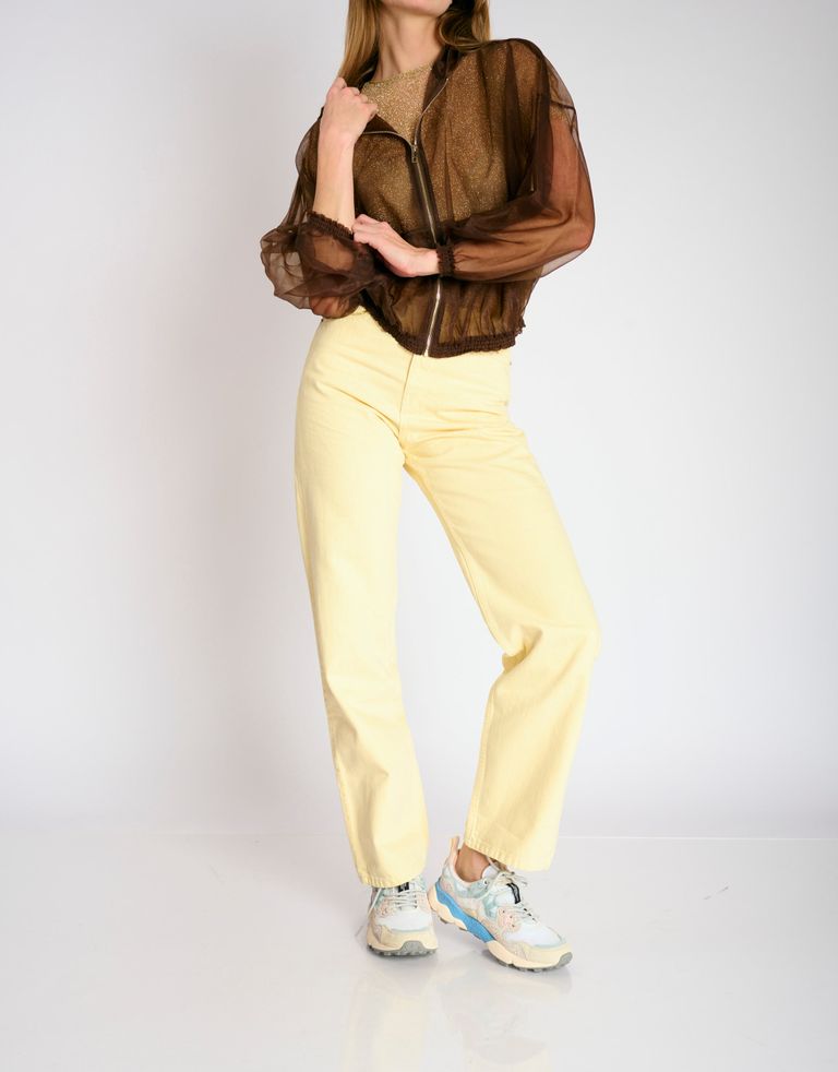 נעלי נשים - Flower Mountain - סניקס YAMANO רשת - לבן   תכלת2