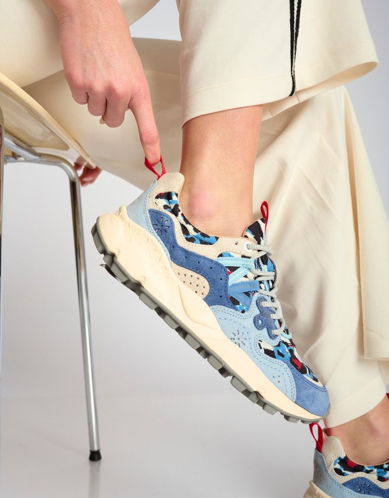 נעלי נשים - Flower Mountain - סניקרס עם הדפס YAMANO - כחול2