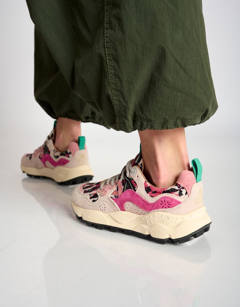נעלי נשים - Flower Mountain - סניקרס עם הדפס YAMANO - ורוד4