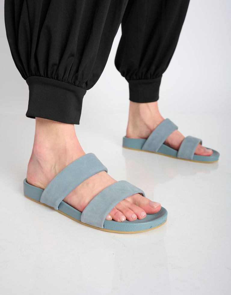 נעלי נשים - Rollie - כפכפים TIDE STRAP NOBUCK - תכלת2