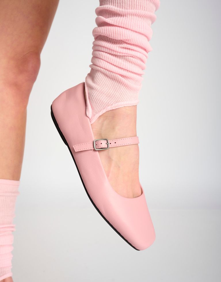 נעלי נשים - Rollie - נעלי BALLET SQUARE TOE - ורוד1