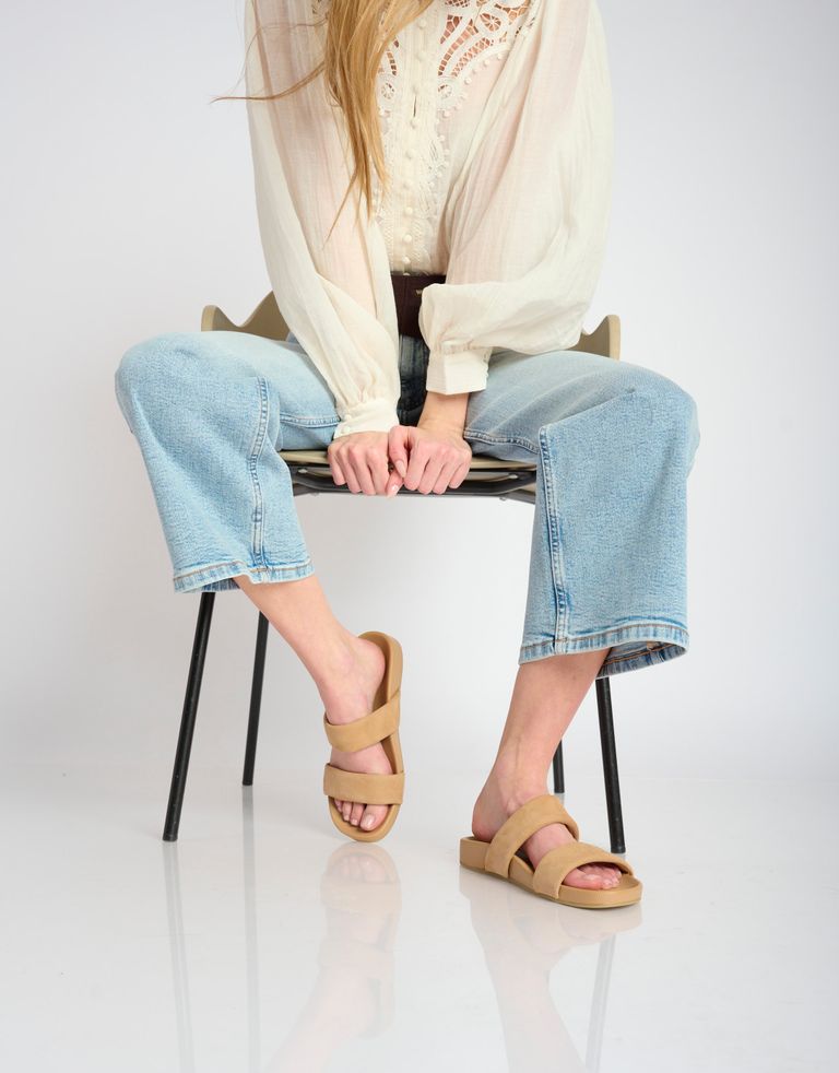 נעלי נשים - Rollie - כפכפים TIDE STRAP NOBUCK - בז'1