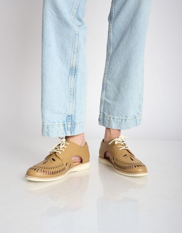 נעלי נשים - Rollie - נעליים SIDECUT BOHO PUNCH - חום בהיר