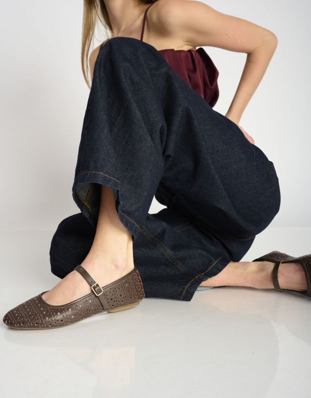 נעלי נשים - Rollie - נעלי BALLET MARY JANE - חום