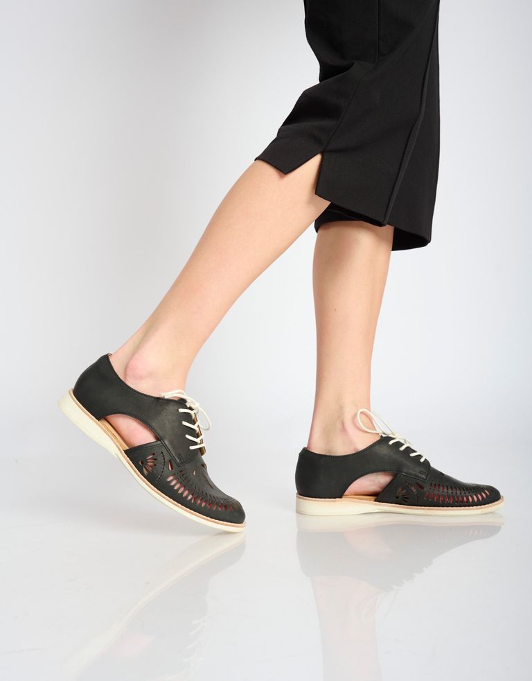 נעלי נשים - Rollie - נעליים SIDECUT BOHO PUNCH - שחור1