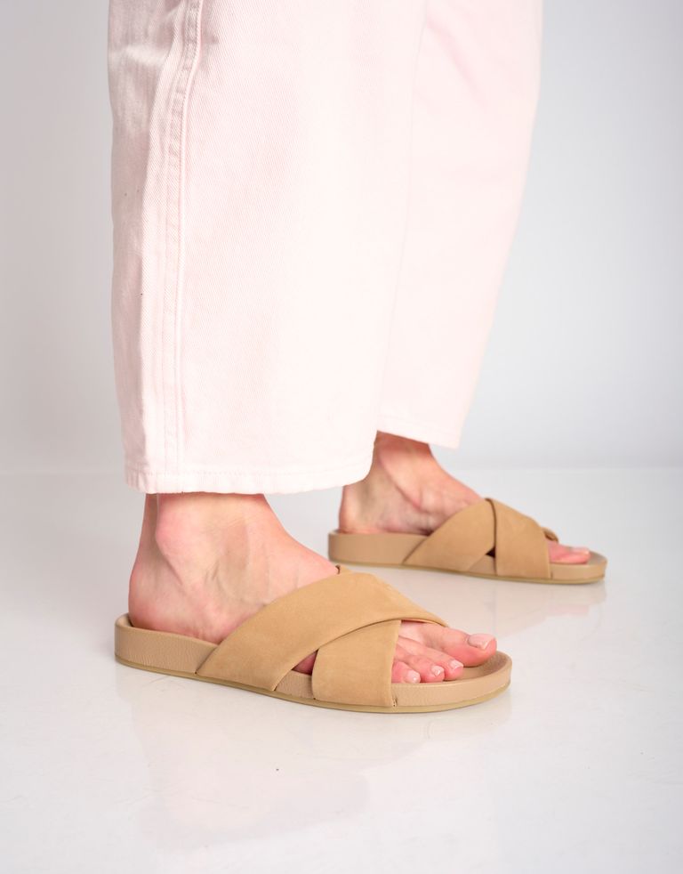 נעלי נשים - Rollie - כפכפים TIDE CROSS NOBUCK - בז'1