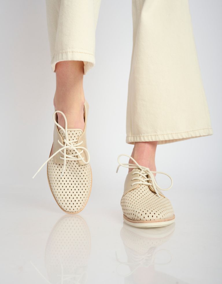 נעלי נשים - Rollie - סנדלי עור SLINGBACK PUNCH - חום בהיר4