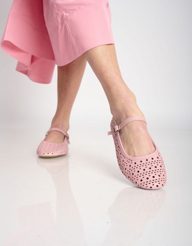 נעלי נשים - Rollie - נעלי BALLET MARY JANE - ורוד