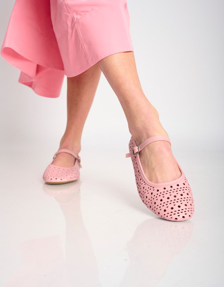 נעלי נשים - Rollie - נעלי BALLET MARY JANE - ורוד1