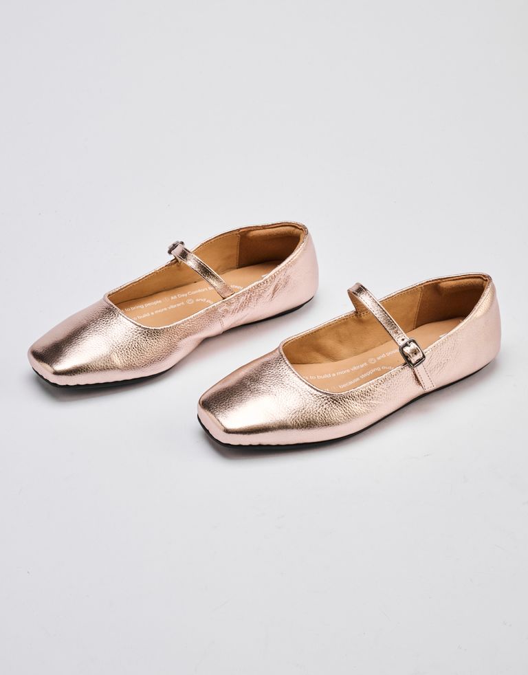 נעלי נשים - Rollie - נעלי BALLET SQUARE TOE - ברונזה2