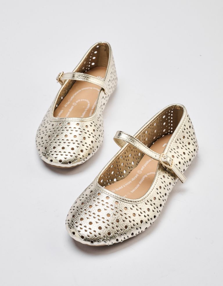 נעלי נשים - Rollie - נעלי BALLET MARY JANE - זהב2