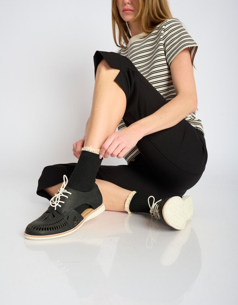 נעלי נשים - Rollie - נעליים SIDECUT BOHO PUNCH - שחור2