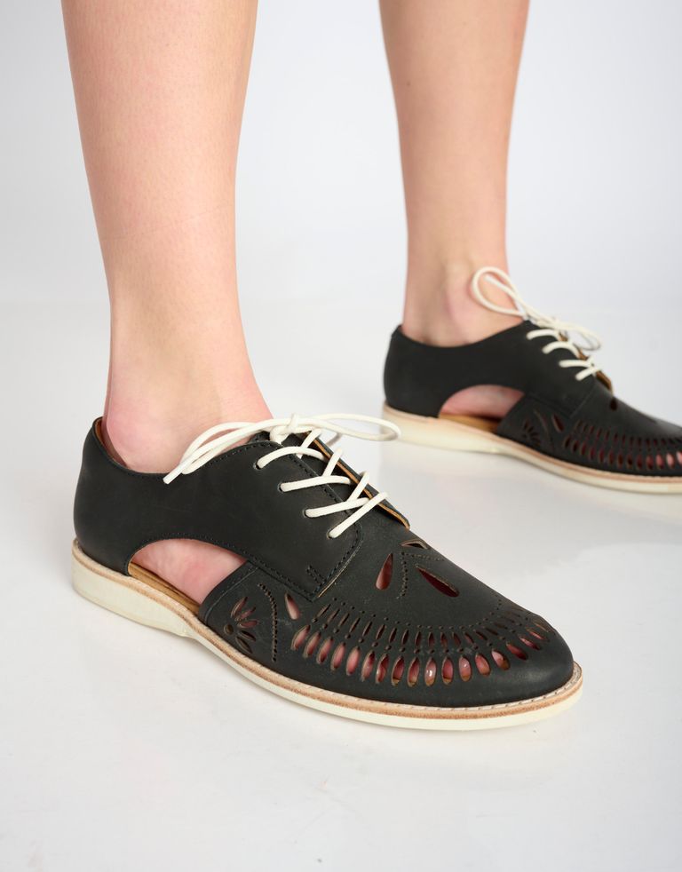 נעלי נשים - Rollie - נעליים SIDECUT BOHO PUNCH - שחור3